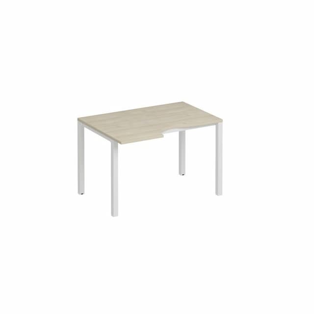 Стол эргономичный левый на металлокаркасе Юнитекс Комфорт КФ (120x90x75) К.Б1 1135 ДШ дуб шамони / белый