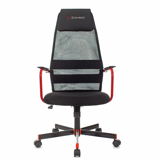 Кресло игровое Zombie One черный TW-01 3C11 сетка/ткань с подголов. крестов. металл