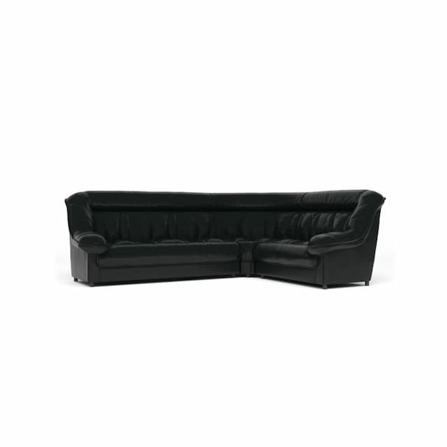 Диван угловой Юнитекс ЭДЕЛЬВЕЙС 3У2 Ed/3y2/cn1114 экокожа премиум / черная