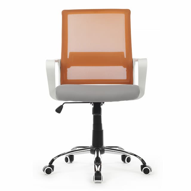 Кресло Riva Chair Mint RCH 1029MW Белый пластик/Оранжевый