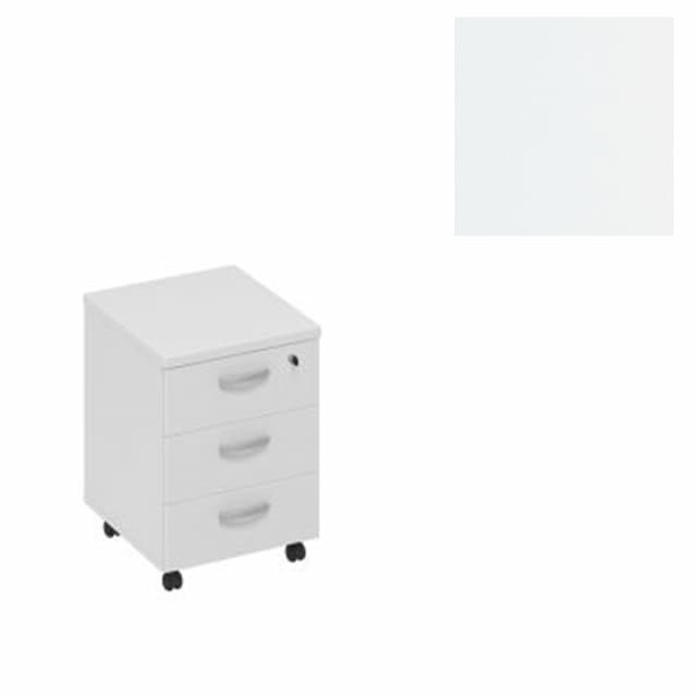 Тумба выкатная 3-ящичная с замком Юнитекс А4 (42x45x57) А4 204 БП белый премиум